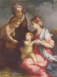 Madonna und Kind mit St. Elisabeth und dem kleinen St. Johannes dem Täufer